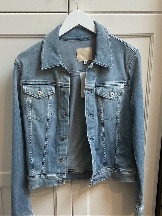 Ag Adriano Goldschmied Jackets & Blazers - AG  Light Wash Denim Jacket Size Medium